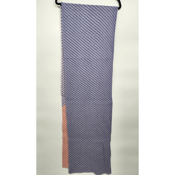 NWT Lele Sadoughi Oversized Two-Tone Pearl Stripe Scarf 97.5"L x 15"W - Picture 10 of 13